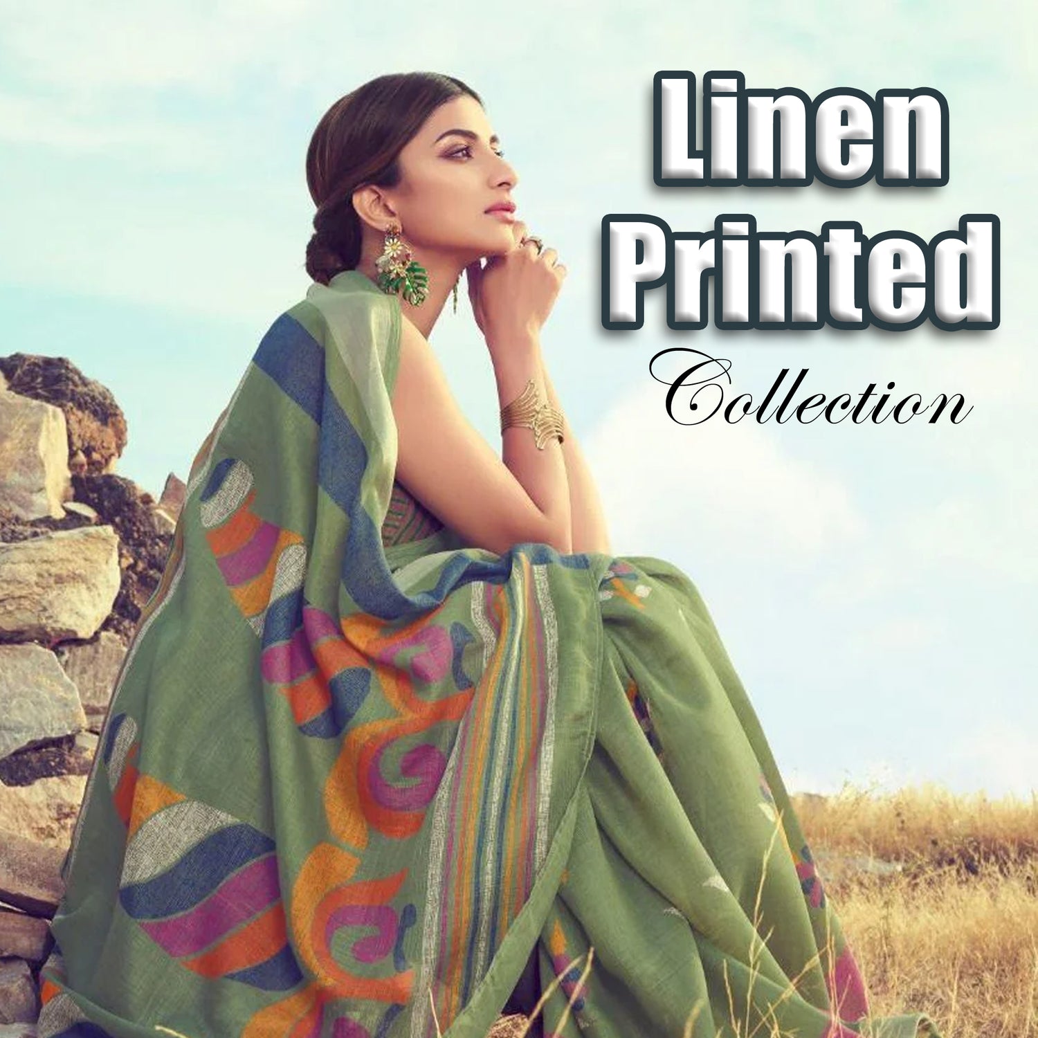 Linen Printed Sarees