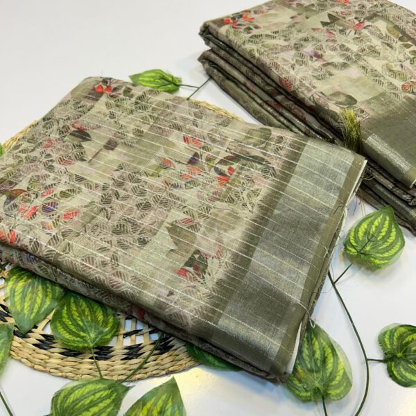 Linen Printed Saree