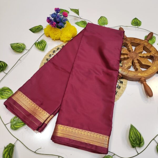 Mysore Crepe Plain Saree