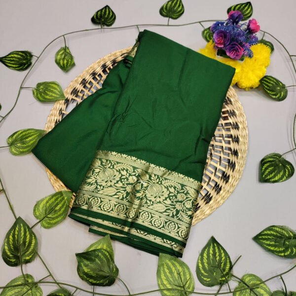 Mysore Crepe Plain Saree