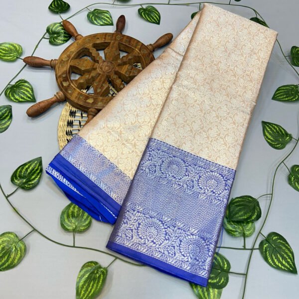 Tissue Silver Zari Saree