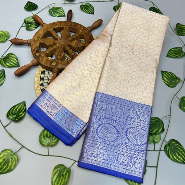 Tissue Silver Zari Saree