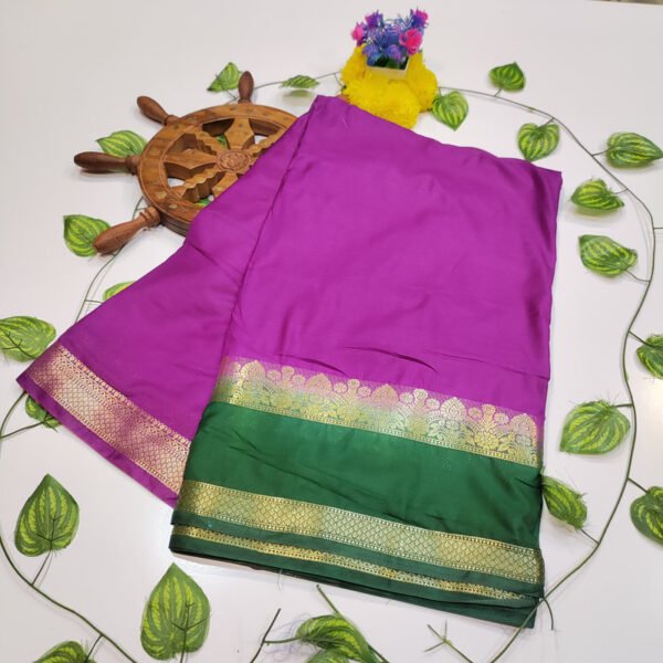 Mysore Crepe Plain Saree
