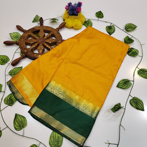 Mysore Crepe Plain Saree