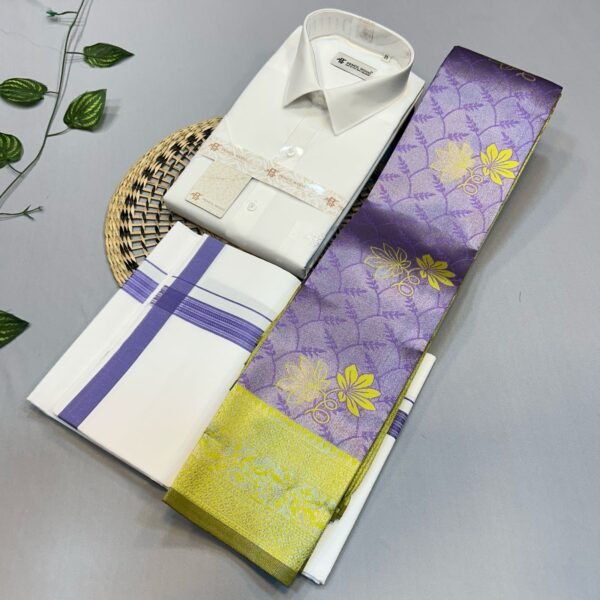 White Shirts,Dhoti(4-Mulam)&Saree