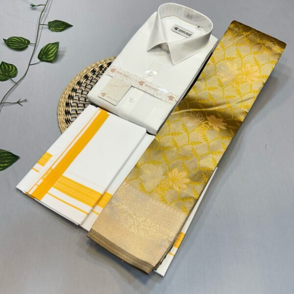 White Shirts,Dhoti(4-Mulam)&Saree