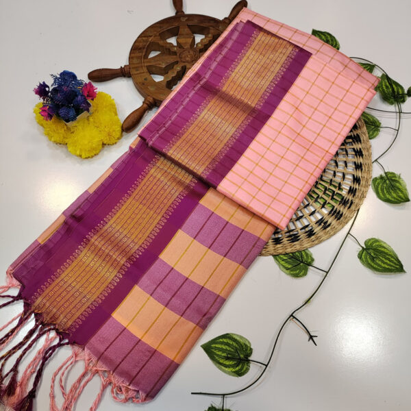 Nayanthara Checked Saree