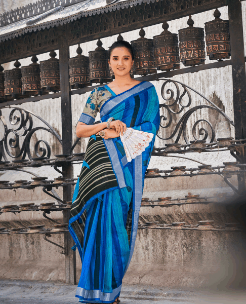 Ethnic Print Saree