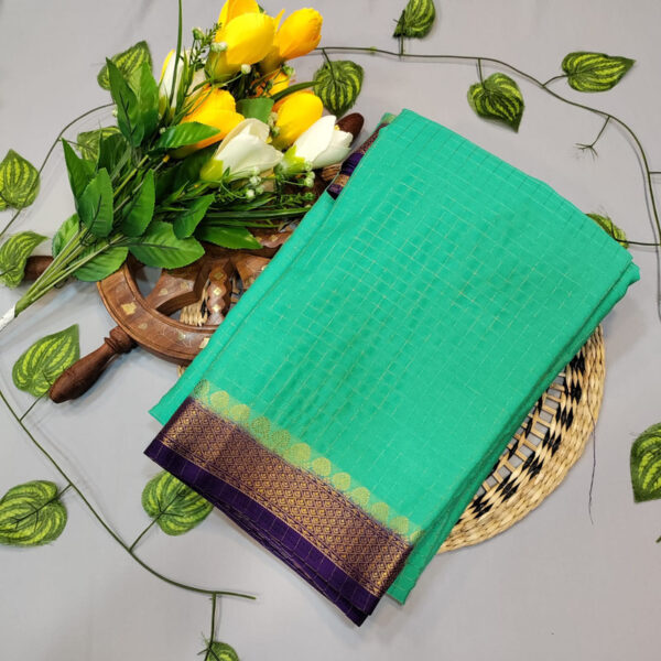 Mysore Checked Crepe Saree