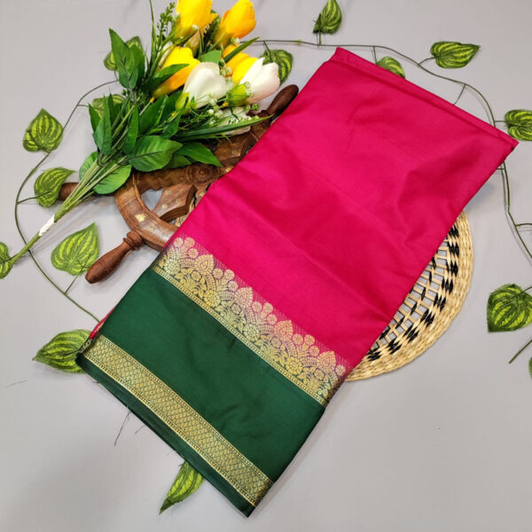Mysore Plain Crepe Silk Saree