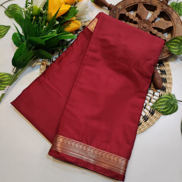 Mysore Plain Crepe Silk Saree